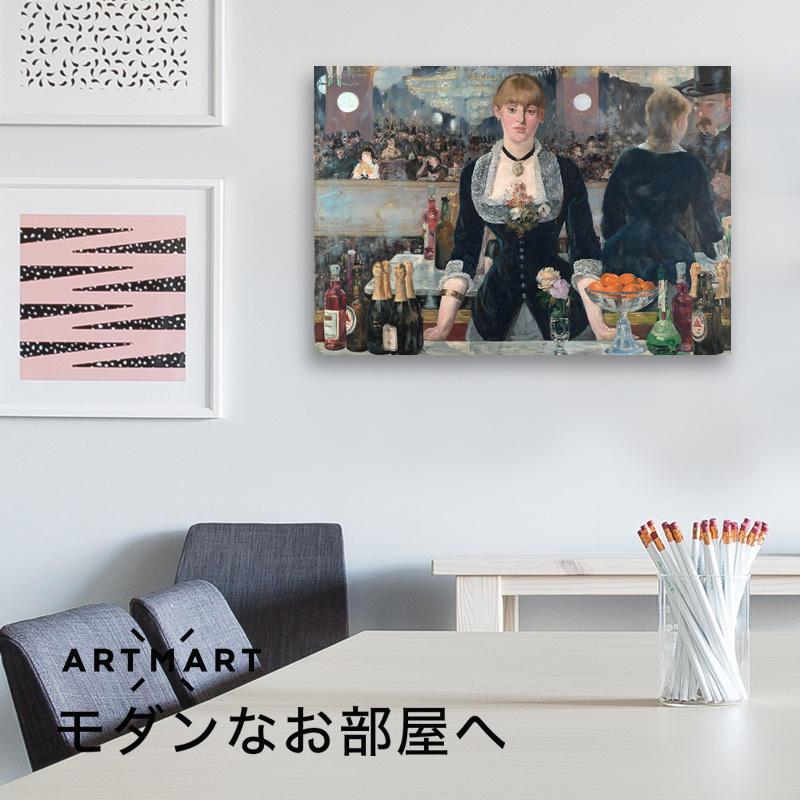 アートパネル アートボード マネ フォリー・べルジェールのバー 60x45 A2 壁掛け インテリア 絵画 01_2