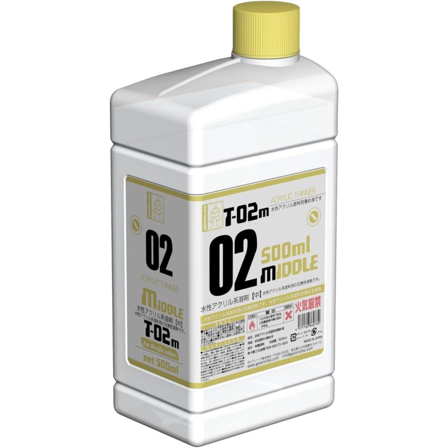 gaianotes（ガイアノーツ） T-02M アクリル溶剤 中 500ml 模型用溶剤