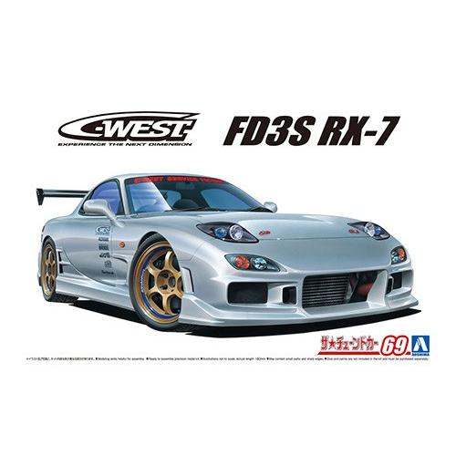 アオシマ ザ・チューンドカー No.69 1/24 C-WEST FD3S RX-7 `99 アオシマ ザ・チューンドカー No.69 1/24 C-WEST FD3S RX-7 `99