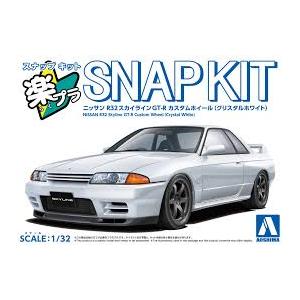 アオシマ 楽プラ スナップキット No.14CU-CW ニッサン R32スカイライン