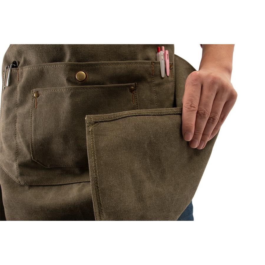 エプロン 職人 かっこいい 作業服 クラフト 本革使用 多機能デニム