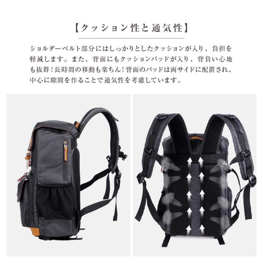 カメラバッグ カメラリュック 一眼レフ 本革 3色 三脚収納対応