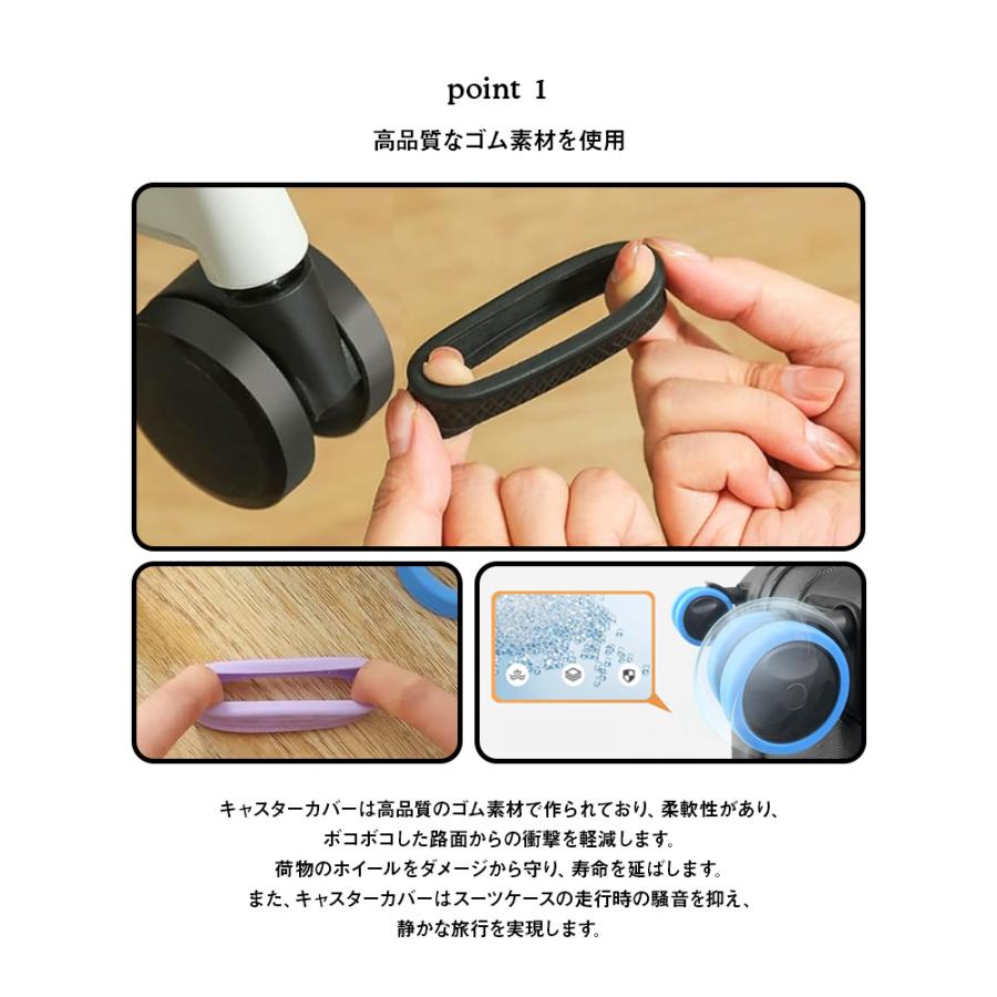 ZELDNER（ゼルドナー） キャスターカバー スーツケース タイヤカバー 8