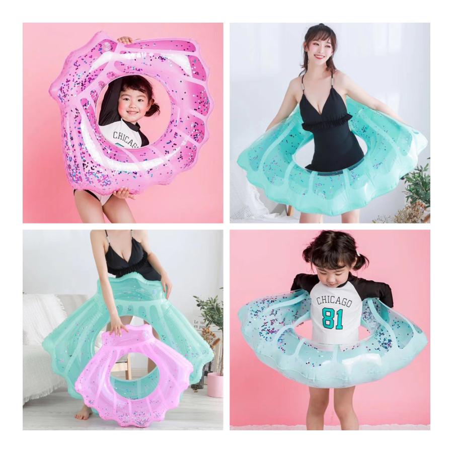浮き輪 貝殻 浮き具 子供用 大人用 親子で スイミング フロート ビーチ用 プール 水泳 水遊び シェル レジャー 海 持ち手付き 夏 爆買 |  | 16
