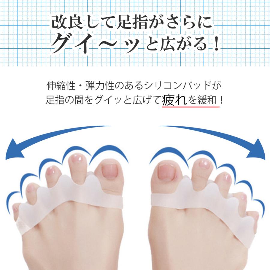 足指 広げる グッズ 足指シリコンサポーター 2足セット 4個入り