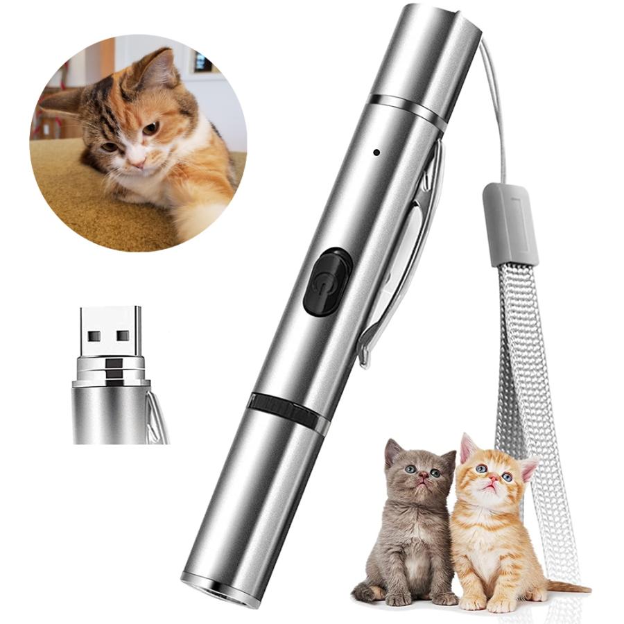 猫 おもちゃ LED ポインター 猫じゃらし USB充電 ライト ねこじゃらし 猫用おもちゃ 猫 ねこ ネコ ストレス解消 運動不足 光るおもちゃ |  | 10