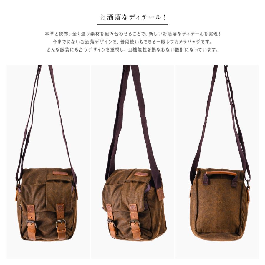 カメラバッグ 一眼レフ 本革 斜め掛け ショルダーバッグ
