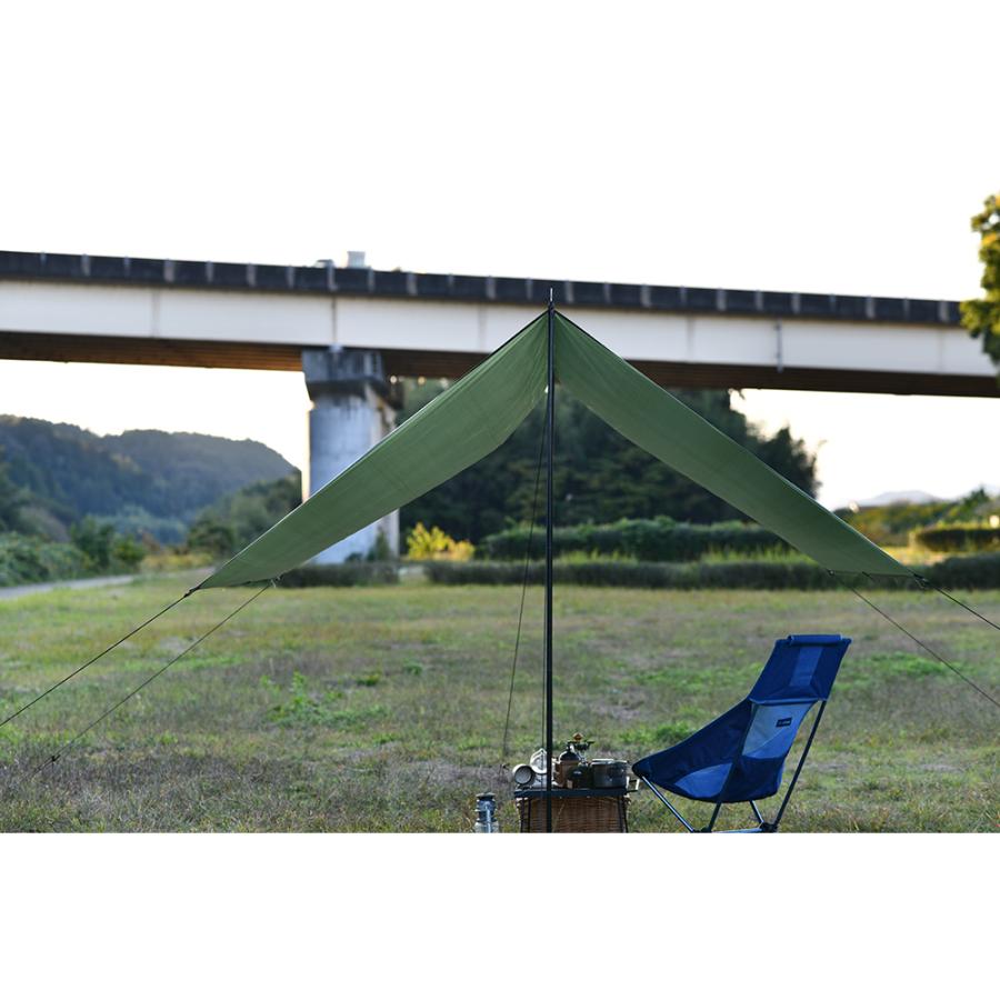 ZELDNER タープ ソロキャンプ Yペグ6本 アルミ自在付きガイド