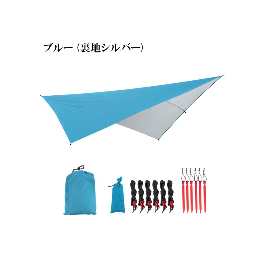 ZELDNER タープ ソロキャンプ Yペグ6本 アルミ自在付きガイド