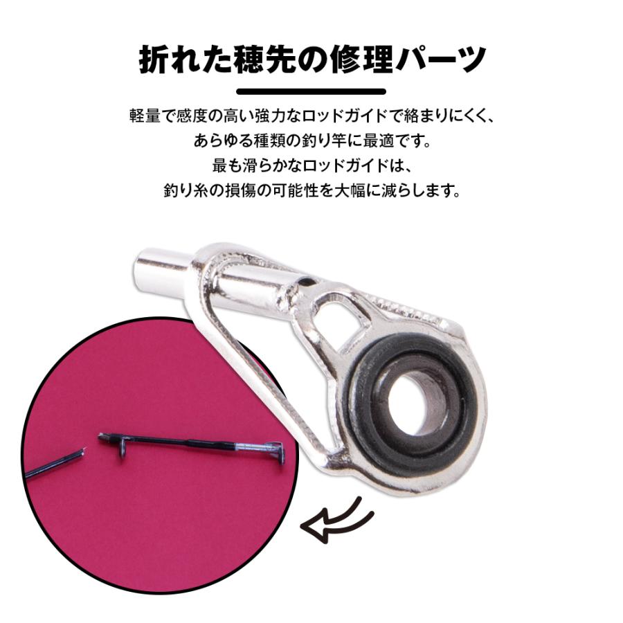 釣具 釣竿 修理用ロッド ガイド