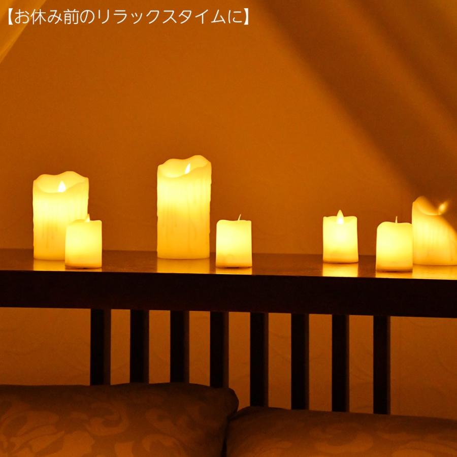 LED キャンドル ライト ゆらぎ 3本セット 香る 調光可能 リモコン付き