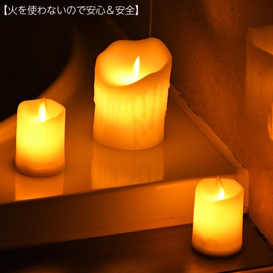 LED キャンドル ライト ゆらぎ 3本セット 香る 調光可能