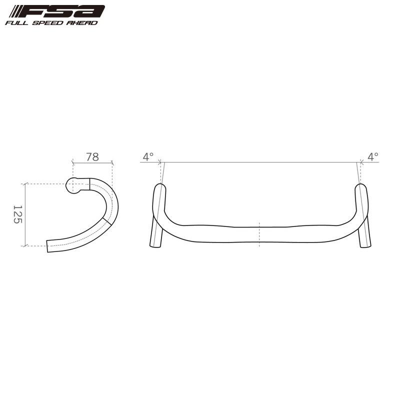 FSA エフエスエー K-FORCE COMPACT HANDLEBAR ハンドル : サイクル