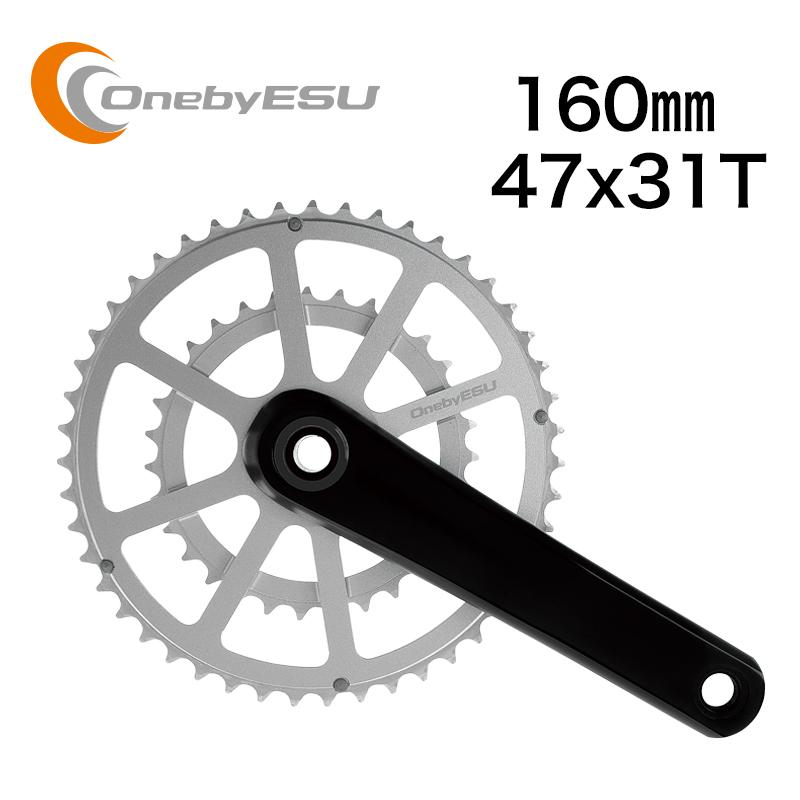 ワンバイエス　ジェイクランク 160mm 極美品 OnebyESU OnebyESU ワンバイエス ジェイ・クランクセット 47/31 160 クランクBK