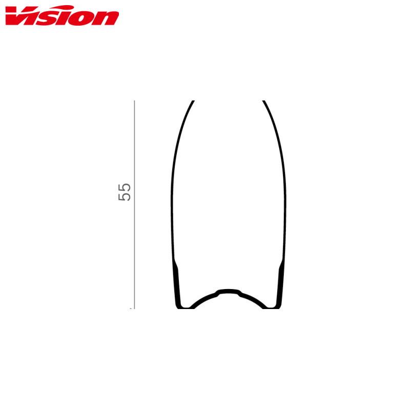 VISION ヴィジョン METRON 3SPOKE DB-CL チューブラー フロント VISION ヴィジョン METRON 3SPOKE DB-CL チューブラー フロント