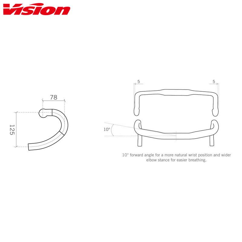VISION TRIMAX CARBON 4D COMPACT ドロップハンドル VISION ヴィジョン TRIMAX CARBON 4D HANDLEBAR ドロップ