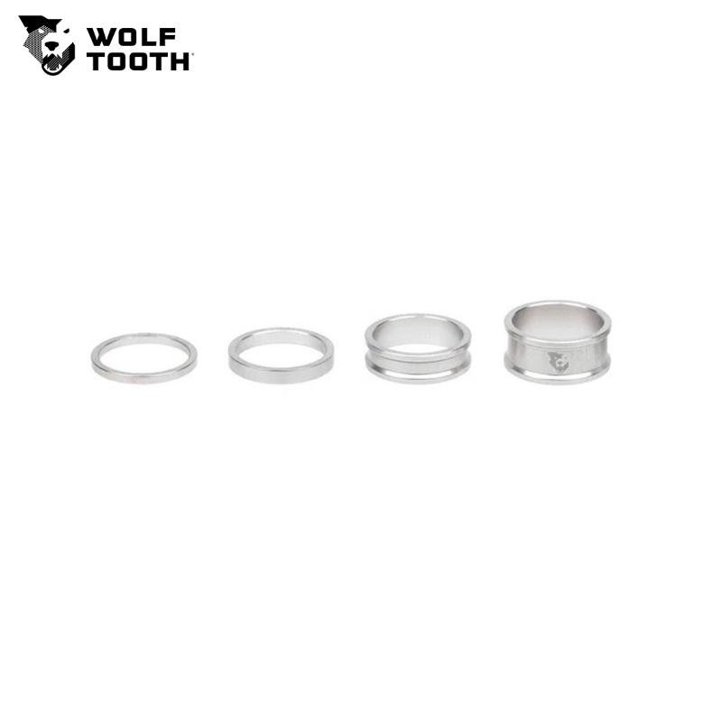 WolfTooth ウルフトゥース Spacer Kit 3, 5,10, 15mm, Raw Silver スペーサーキット wolf