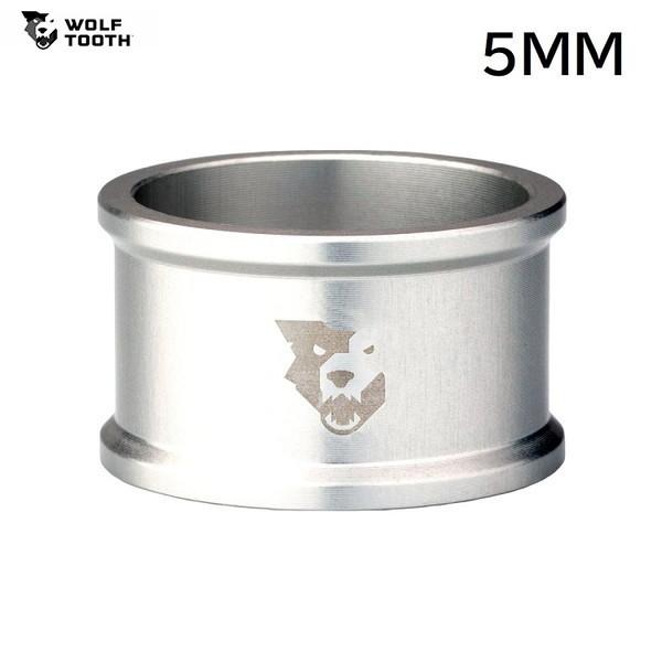 WolfTooth ウルフトゥース Wolf Tooth Headset Spacer Silver 5mm wolf