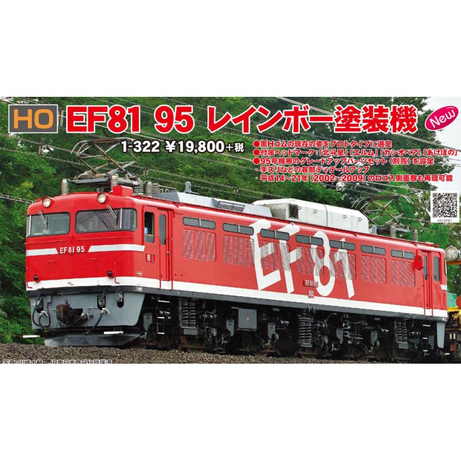 KATO HO 1-322 EF81 95 レインボー GUパーツ取付 KATO鉄道模型