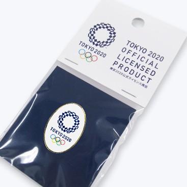 公式商品 東京2020オリンピックエンブレム ピンバッジ 楕円 EMゴールド オフィシャルライセンスグッズ｜hobbyshopns