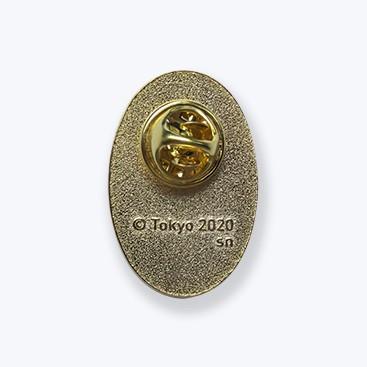 公式商品 東京2020オリンピックエンブレム ピンバッジ 楕円 EMゴールド