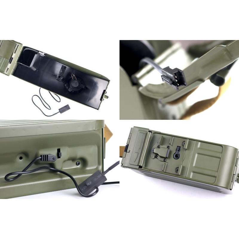 電動ガン用　電動BOXマガジン　セット 装着動作未確認　パーツ欠品有り A&K PK PKM 電動ガン対応 5000連 音感BOXマガジン GR A018