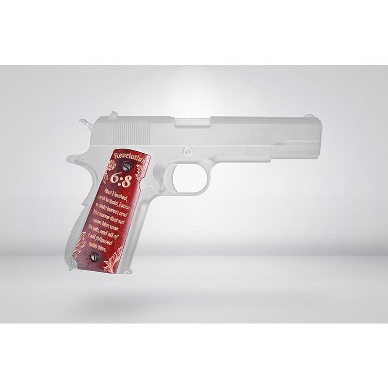 東京マルイ M1911A1 MEU 対応 ウッド グリップ パネル 黙示録6：8