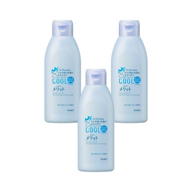 3本セット まとめ買い メリット Merit リンスのいらないシャンプー クール クールタイプ レギュラー 200ml ×3点