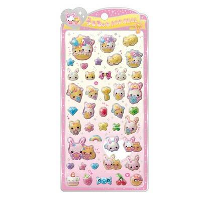 シール うるちゅる POP SEAL フワフワらびちゃん 平成 レトロ