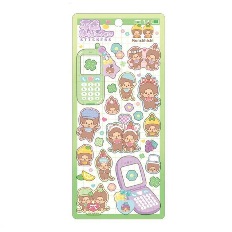 22枚 サンリオ モンチッチ シール ステッカー まとめ売り ファイル付 sanrio（サンリオ） カミオジャパン 正規品 モンチッチ 平成はっぴー