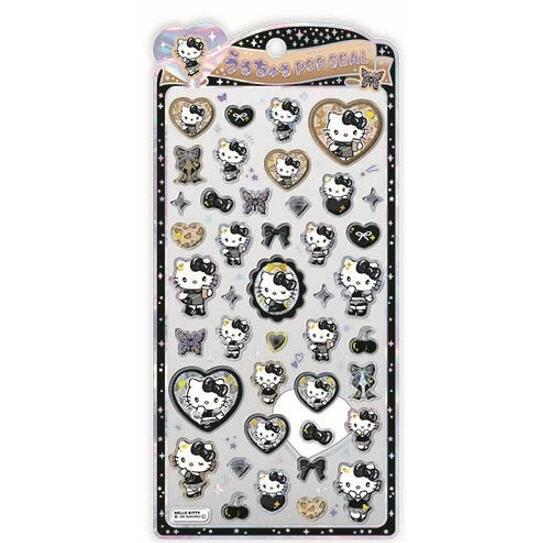 クラックス 正規品 うるちゅるポップシール ハローキティ ブラック