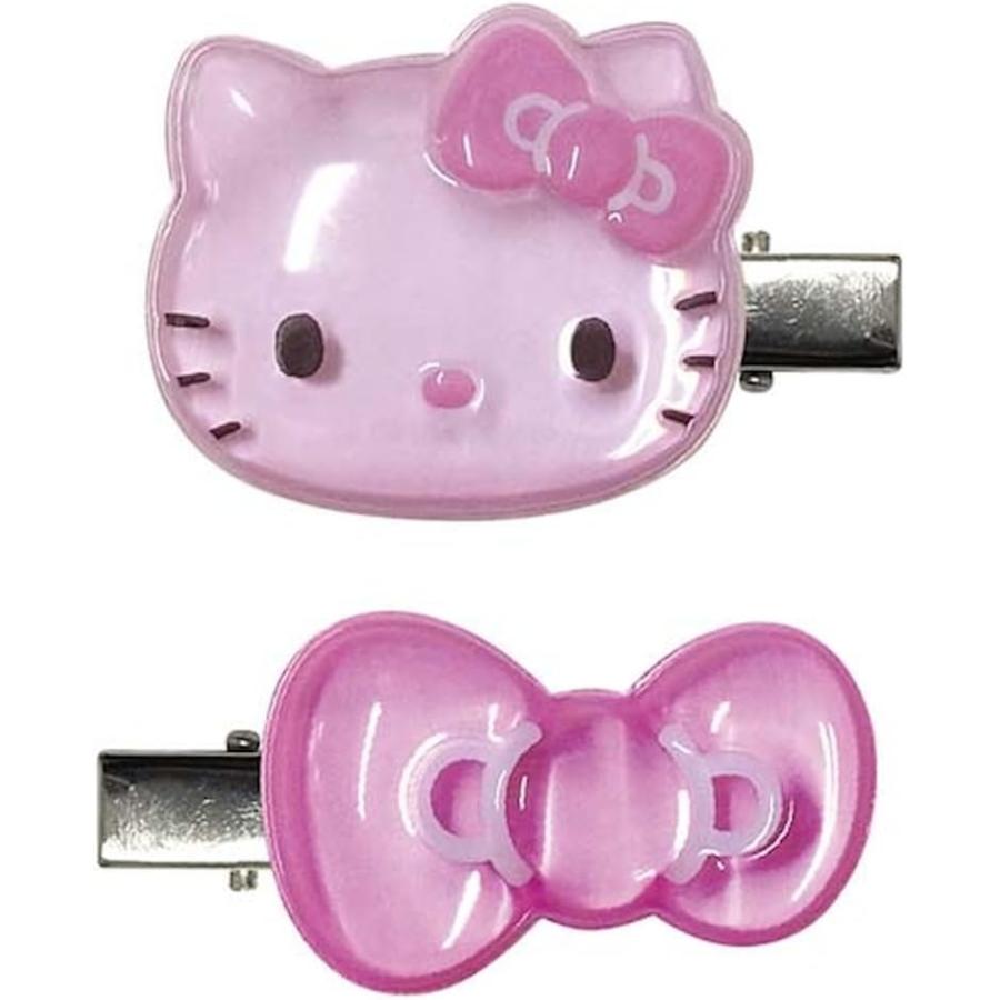 ハローキティ クリップフィッシング ハローキティ ぷっくりったいヘアクリップ2P ピンク サンリオ グッズ