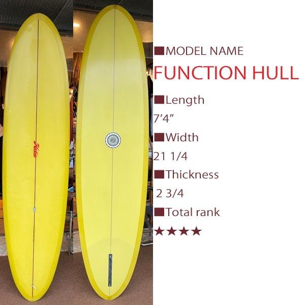 タイラーウォーレン　ハルサーフボード HOBIE TW FUNCTION HULL （タイラー ウォーレン ハル ミッドレングス