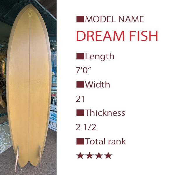 PRICE DOWN】Tyler Warren Shapes Mid DREAM FISH 7'0