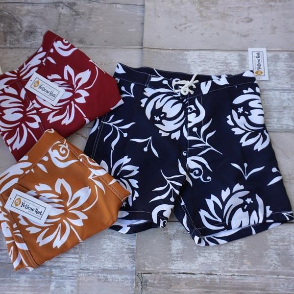 YR HAWAIIAN PRINT TRUNKS (YELLOW RAT イエローラット フラワープリント　ボードショーツ トランクス　海パン　ボタニカル）