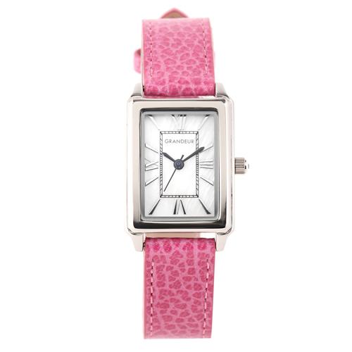 GRANDEUR グランドールエレガンス レディースウォッチカラフルレザーバンドシリーズ パッションピンク ESL073W4 ホビー インテリア 雑貨 腕時計[▲][AS]