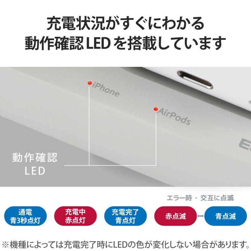 【ELECOM(エレコム)】ワイヤレス充電器 7.5W+5W マグネット式 スタンド アップルウォッチ充電 はめ込み可 同時充電可 おくだけ充電 ホワイト [▲][EL]｜hobinavi2｜04