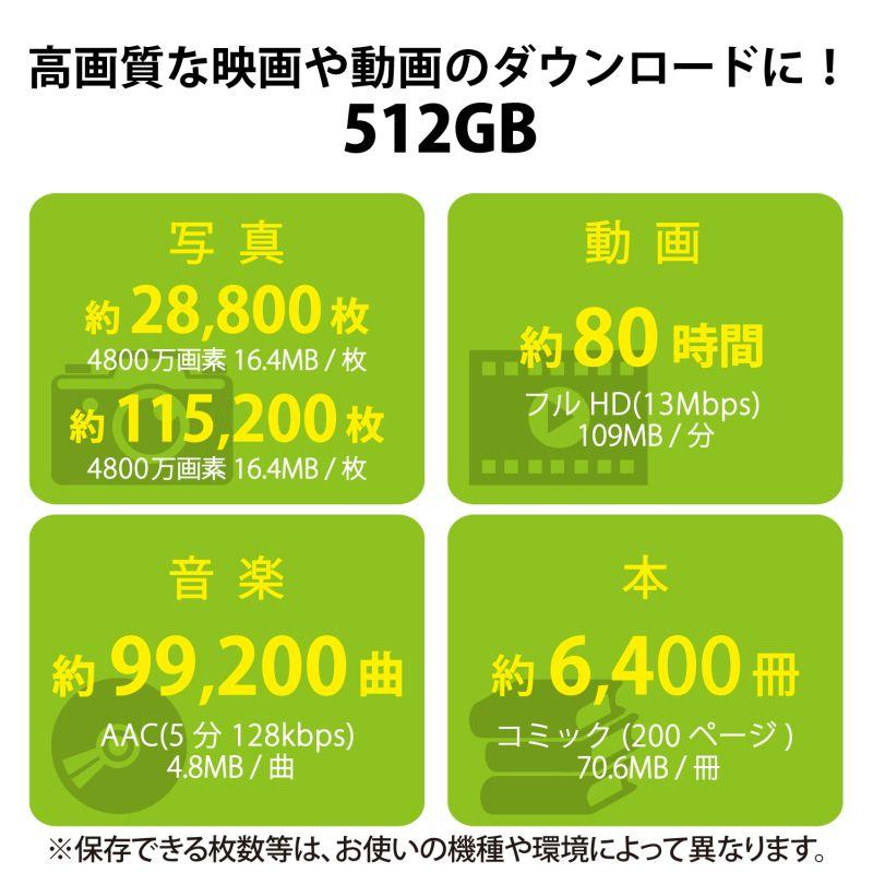 【ELECOM(エレコム)】マイクロSDカード microSDXC 512GB Class10 UHS-I 90MB/s [▲][EL]｜hobinavi2｜05