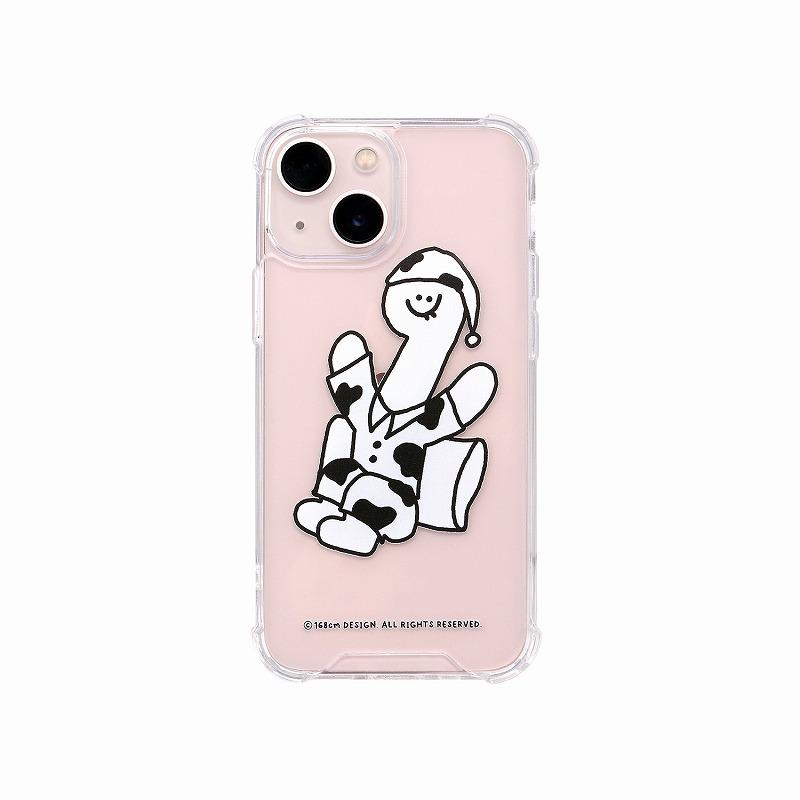 【168cm】ハイブリッドクリアケース for iPhone 13 mini White Olly with パジャマ   スマホケース かわいい おしゃれ [▲][R]｜hobinavi2