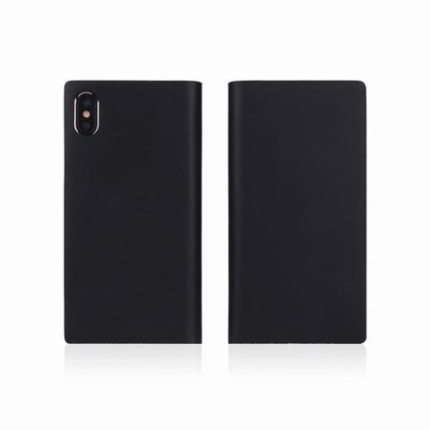 【SLG Design（エスエルジーデザイン）】手帳型スマホケース iPhone XS Max  Calf Skin Leather Diary ブラックスマホケース iPhone アイフォン XSMa[▲][R]｜hobinavi2｜03