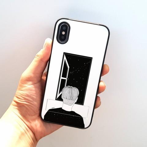 【Dparks（ディーパークス）】背面カバー型スマホケース iPhone XS / X  spirit case 窓際の男スマホケース iPhone アイフォン X XS iPhoneXS iPhone[▲][R]｜hobinavi2｜03