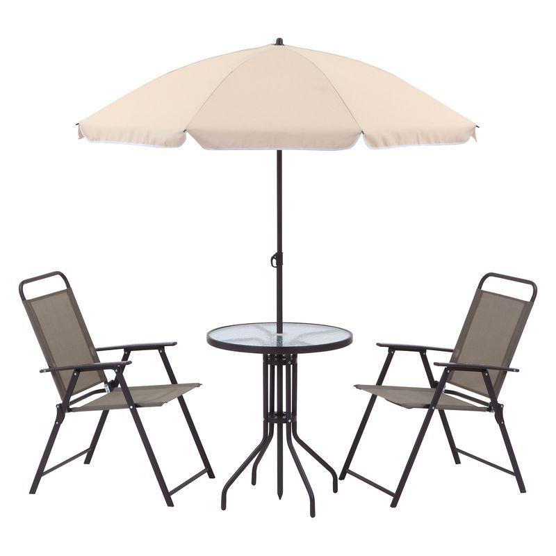 ガーデン4点セット ベルベ エクステリア 屋外 パラソル テーブル イス チェア セット [▲][FT]