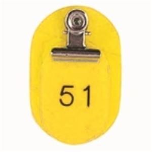西敬 親子札/番号札 #7162 BO-51Y 51〜100(50組) 黄 生活用品 インテリア 雑貨 文具 オフィス用品[▲][TP]