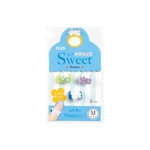 業務用100セット プラス メクリッコ SWEET KM-302SB-3 フラワー1 M 3個 生活用品 インテリア 雑貨 文具 オフィス用品[▲][TP]