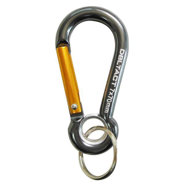 業務用75個セット DT アルミカラビナ O環付き 7mm ガンメタXゴールド DT-AKO-271 スポーツ レジャー DIY 工具[▲][TP]