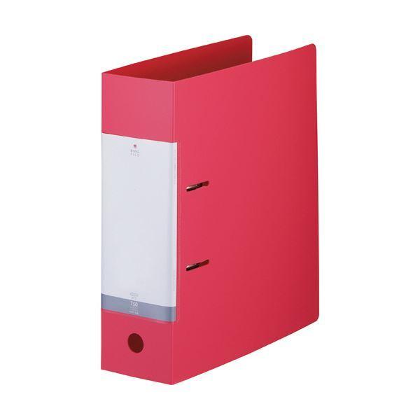 まとめ売り リヒトラブ リクエストD型リングファイル A4タテ 2穴 750枚収容 75mmとじ 背幅88mm 赤 G2290-3 1冊 〔×10セット〕 [代引き不可][▲][TP]
