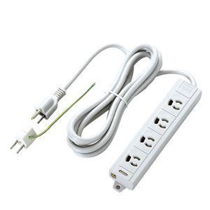 業務用 まとめ買い エレコム EU RoHS指令準拠マグネット付抜け止めタップ 3P・4個口 3.0m T-ECOH3430NM 1個パソコン 周辺機器 電源タ [▲][TP]