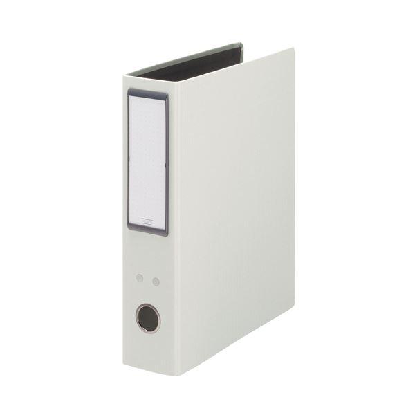 まとめ売り ライオン事務器パイプ式ファイル(アコルデ) A4タテ 500枚収容 50mmとじ 背幅70mm ライトグレー No.753CL1冊 ×10セット 生[▲][TP]