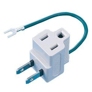 業務用 まとめ買い サンワサプライ 3P-2P変換アダプタ3P・1個口 TAP-AD3LT 1個  パソコン 周辺機器 電源タップ[▲][TP]