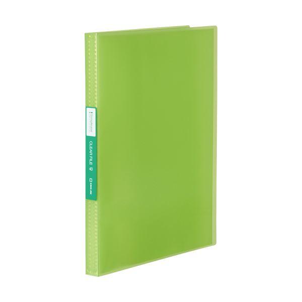 まとめ売り キングジム シンプリーズクリアーファイル(透明) A4タテ 40ポケット 背幅22mm 黄緑 TH184TSPWG 1冊 ×30セット 生活用品 [▲][TP]